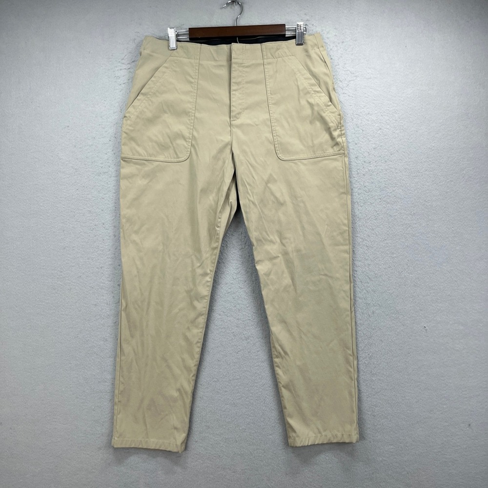 Eddie Bauer Horizon Straight Ankle Pants Womens 14 Tan Hiking Outdoor Gorpcore